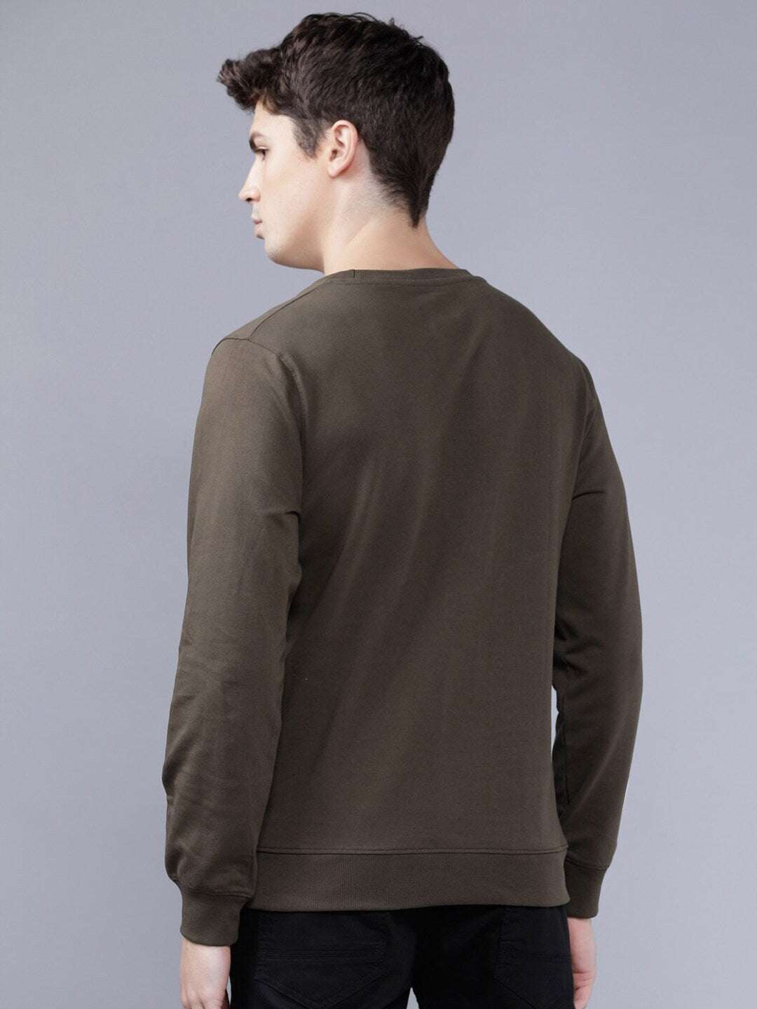 Shop Men's Solid Slim Fit Sweatshirt Online.