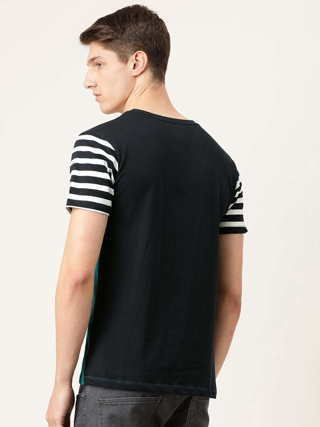 Shop Men Colourblocked TShirt Online.