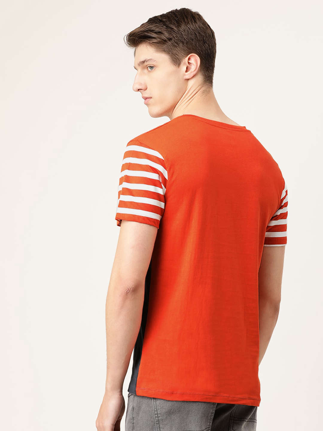 Shop Men Colourblocked TShirt Online.