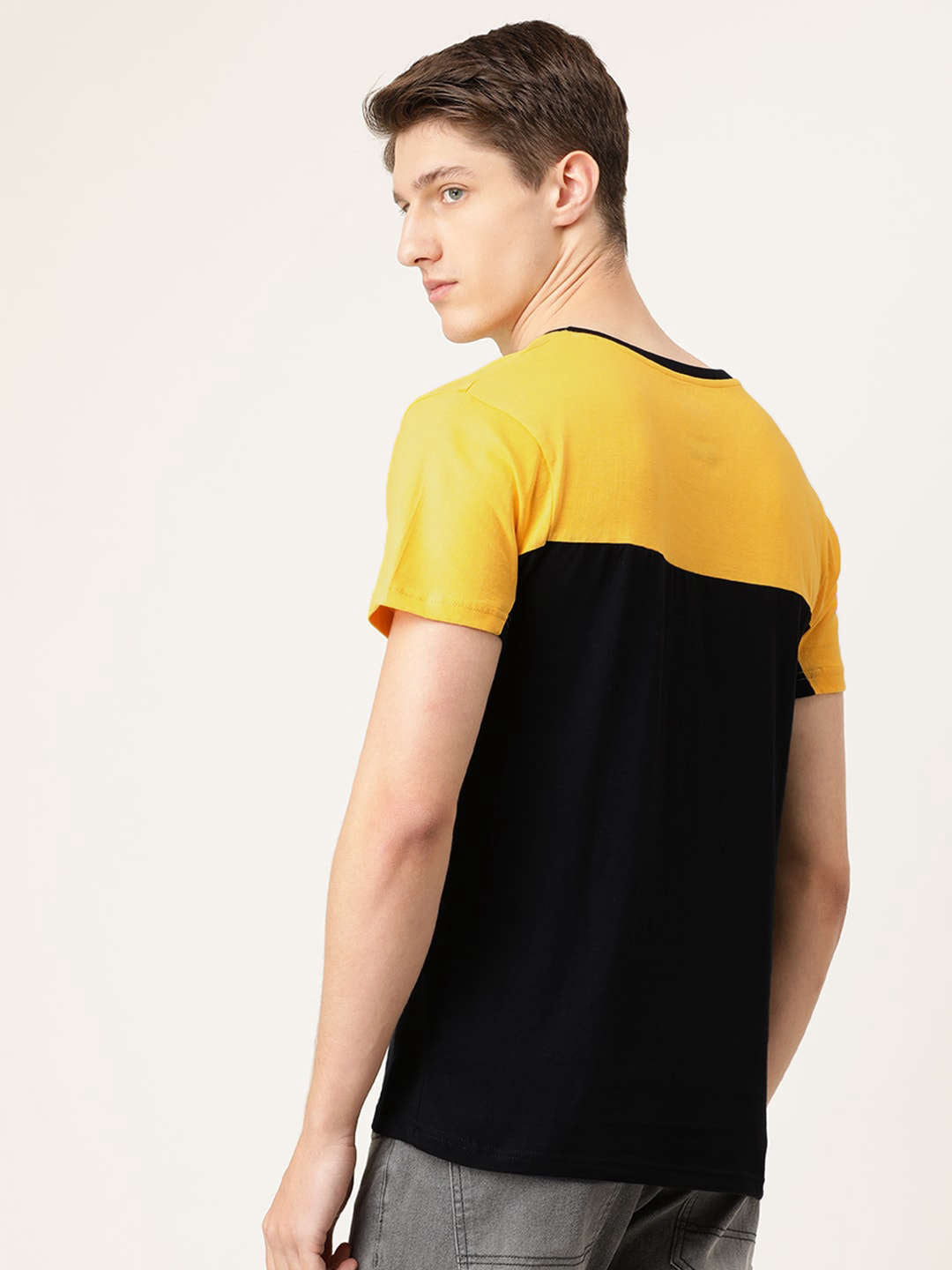 Shop Men Colourblocked TShirt Online.