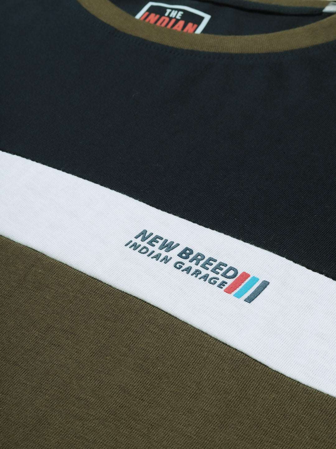 Shop Men Colourblocked TShirt Online.