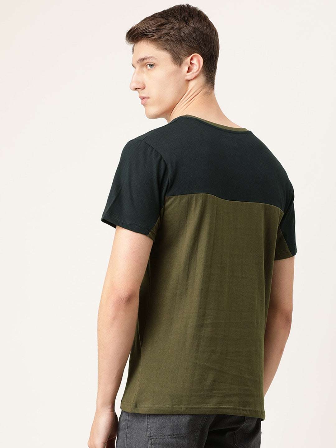 Shop Men Colourblocked TShirt Online.