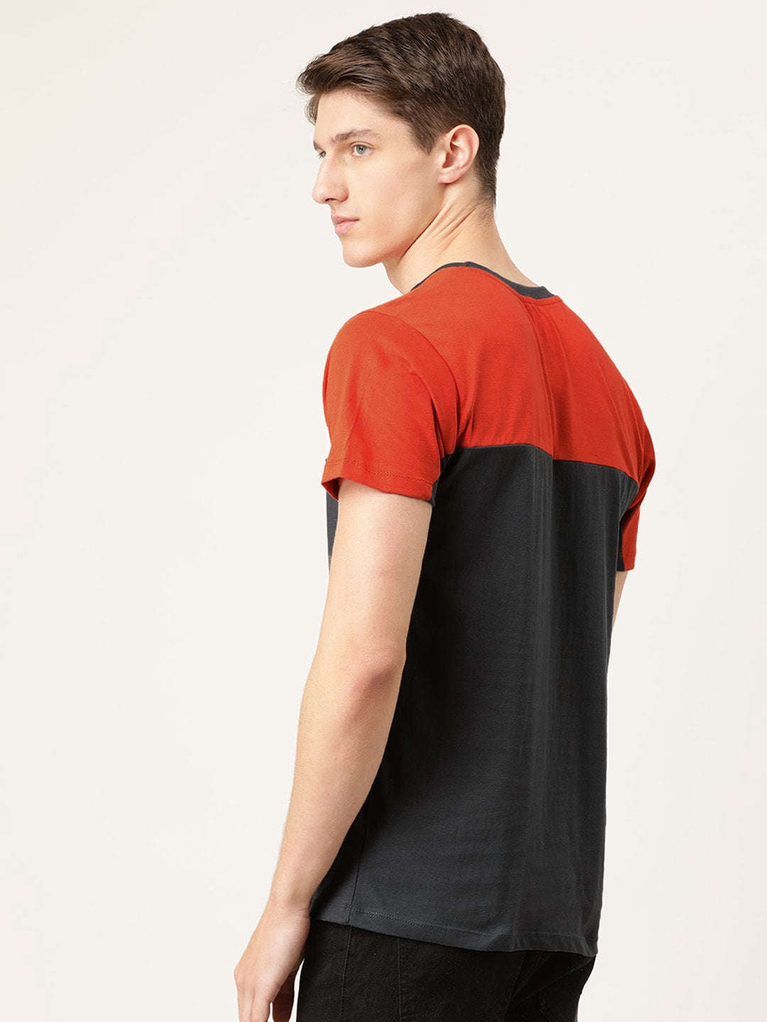 Shop Men Colourblocked TShirt Online.