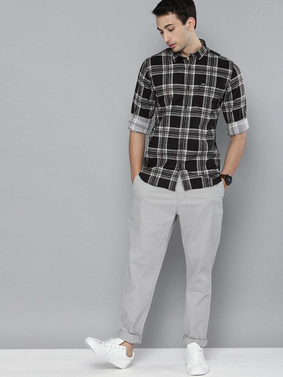 Shop Men Checked Shirt Online.