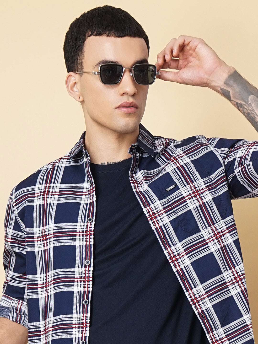 Shop Men Checked Shirt Online.