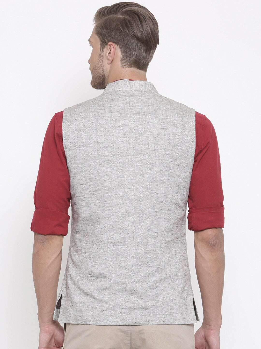 Shop Men Solid Nehru Jacket Online.