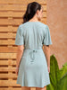 Shop Women's Blue A Line Textured Casual Shift Dress Online.