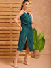 Shop Women's Green A Line Solid Casual Slip Dress Online.