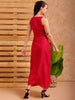 Shop Women's Pink Fit and Flare Solid Partywear Cut Out Dress Online.