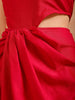 Shop Women's Pink Fit and Flare Solid Partywear Cut Out Dress Online.