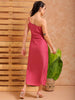Shop Women's Pink Fitted Solid Partywear One Shoulder Dress Online.