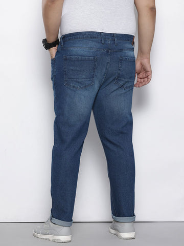 Men's Blue Slim Fit Casual Jeans