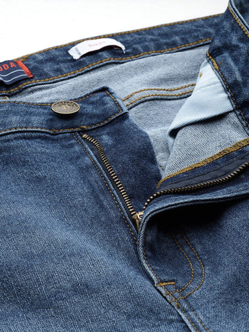 Men's Blue Slim Fit Casual Jeans