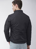 Men's Black Slim Fit Solid Casual Jacket