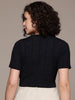 Freehand by The Indian Garage Co Women Regular Fit Textured Crop Top