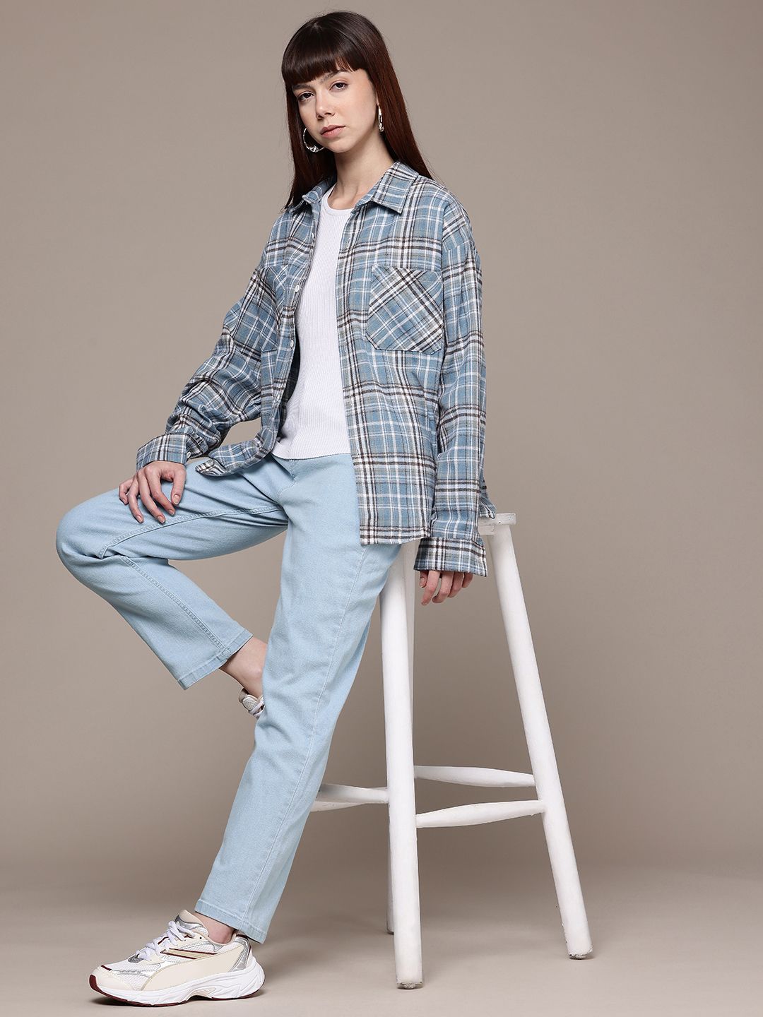 Women's Blue Slim Fit Casual Jeans
