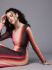 Freehand Women Fitted Abstract Mesh Cut Out Dress