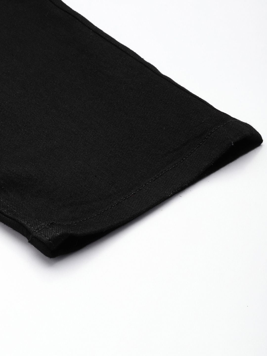 Men's Black Straight Fit Casual Jeans