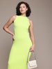 Freehand Women Regular Fit Textured Midi Dress