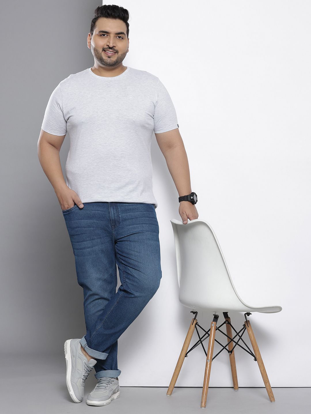 Men's Blue Slim Fit Casual Jeans