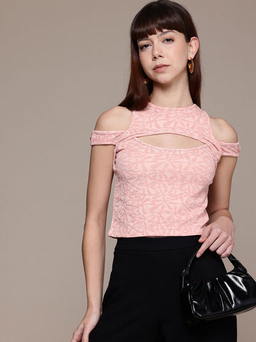 Freehand by The Indian Garage Co Women Fitted Textured Cami Top