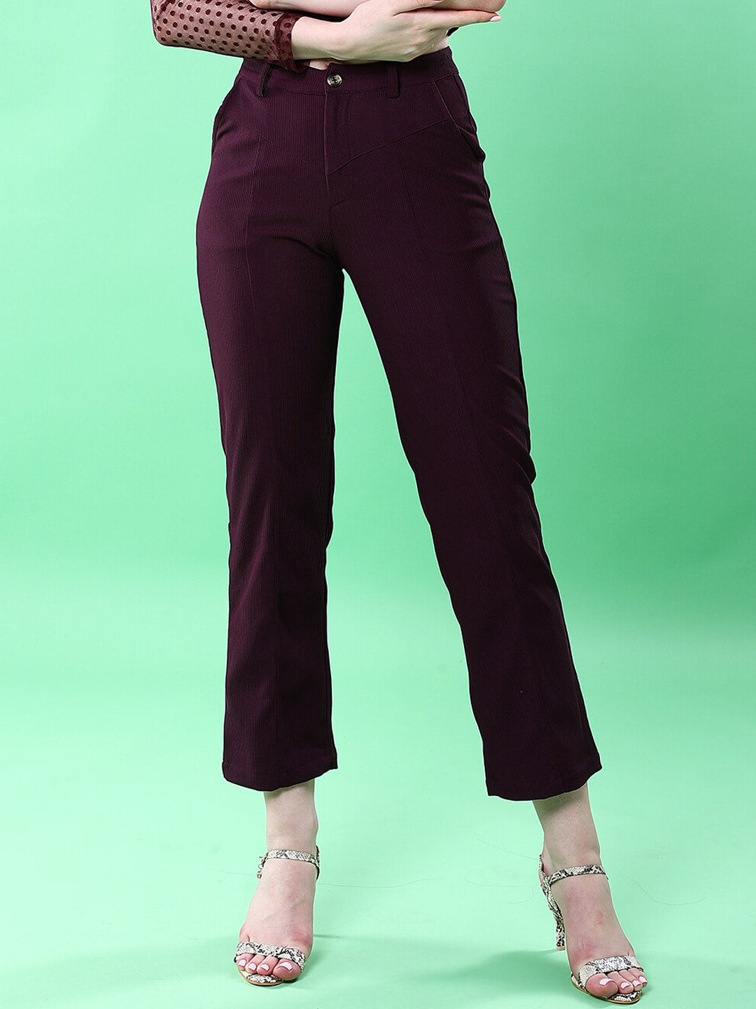 Shop Women Cut And Sew Tapered Corduroy Pant Online.