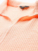 Freehand Peach The Indian Garage Co Women Fitted Textured Crop Top