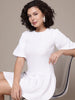 Freehand Women Relaxed Fit Textured Tiered Dress