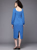 Freehand Women Fitted Textured Midi Dress