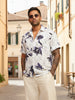 Men's White Relaxed Fit Printed Casual Shirt