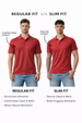 Men's Black Slim Fit Striped Casual T-Shirt