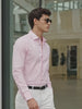Men's Pink Slim Fit Solid Party Wear Shirt