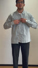Men's Grey Oversized Fit Solid Casual Shirt