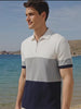 Men's Olive Slim Fit Striped Flat Knit T-Shirt