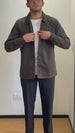 Men's Grey Oversized Fit Solid Casual Shirt