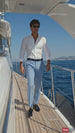 Men's White Slim Fit Solid Party Wear Shirt
