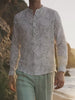 Men's Green Regular Fit Printed Casual Shirts