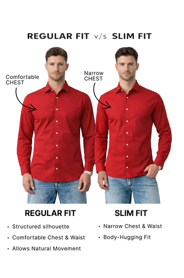 Men's Rust Slim Fit Solid Casual Shirts