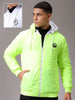 Men's Slim Fit Back Print Reversible Hooded Puffer Jacket