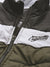 Men's Polyester Olive Colourblocked Slim Fit Sleeveless Jackets