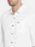 Men's Slim Fit White Cotton Solid Long Sleeves Shirt