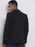 Men's Cotton Polyester Black Solid Slim Fit Long Sleeves Blazer