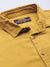Men's Cotton Yellow Solid Slim Fit Long Sleeves Shirt