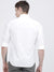 Men's Cotton White Solid Slim Fit Long Sleeves Shirt