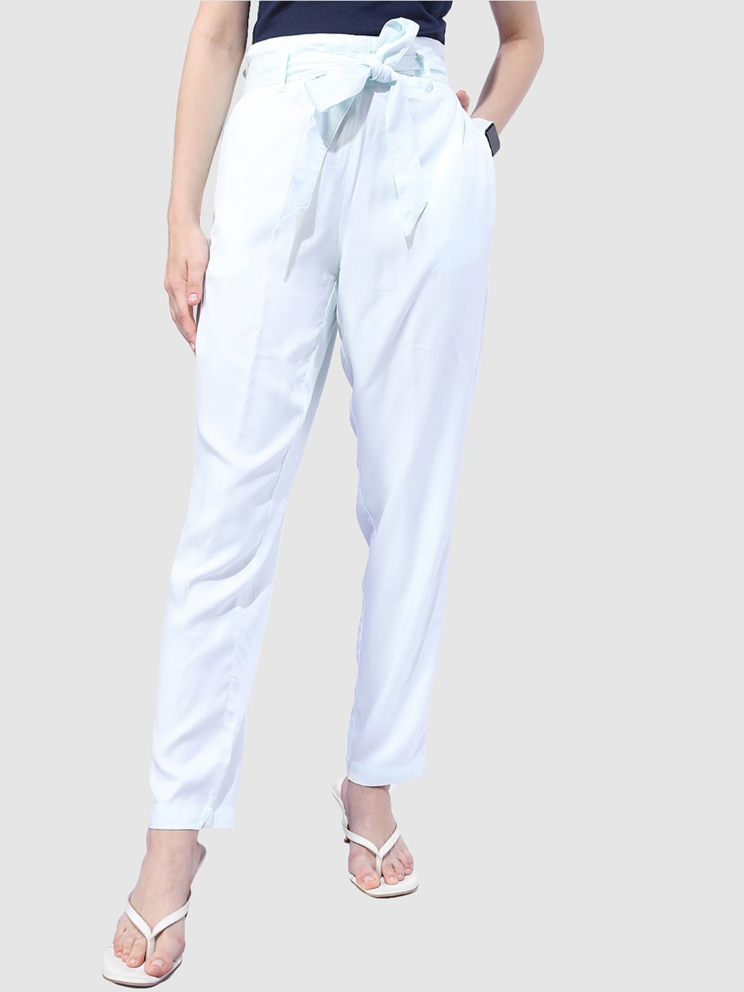 Shop Women Solid Tapered Pants Online.