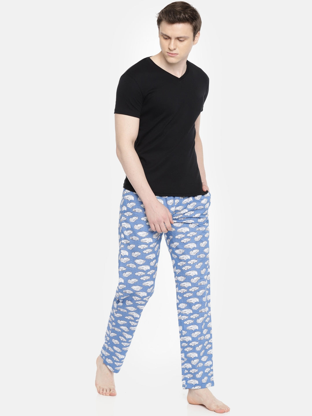 Shop Men Abstract Print Lounge Pants Online.