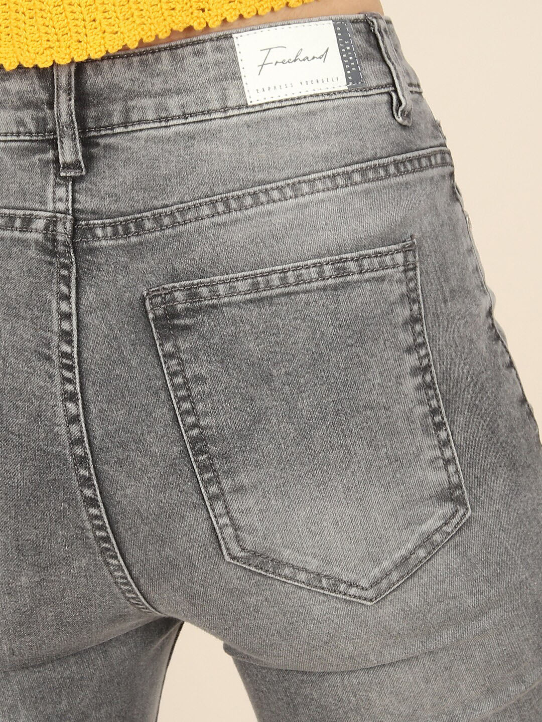 Shop Women Distress Straight Fit Jeans Online.