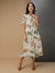 Women Tropical Print Sheath Dress