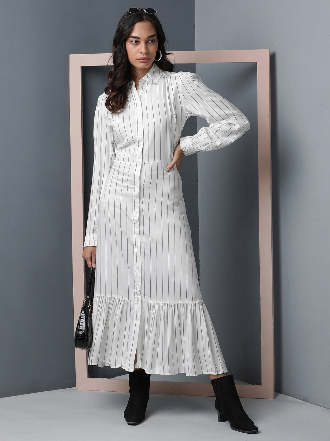Shop Women Striped Maxi Dress Online.