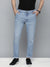 Men's Cotton Poly Lycra Blue Solid Slim Fit Jeans